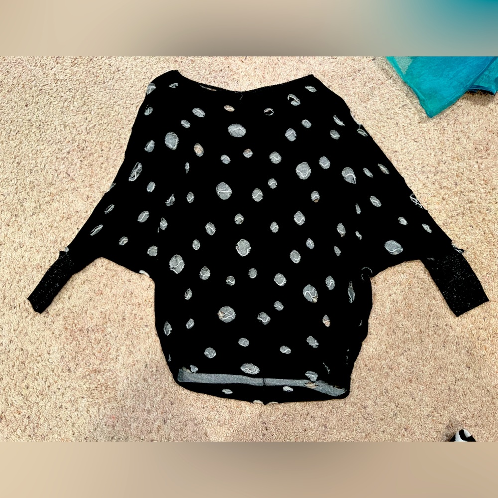 Batwing black tunic